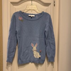 LoveShackFancy Blue Bunny Sweater